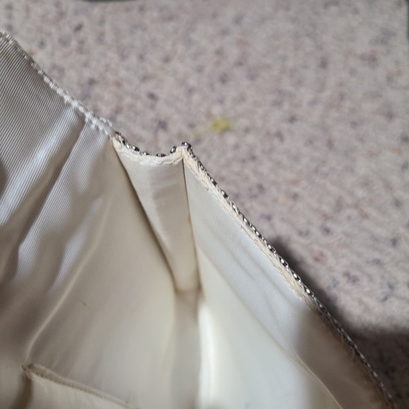 Vintage Whiting & Davis Silver Mesh Envelope Snap Closure Clutch Handbag - Picture 15 of 16